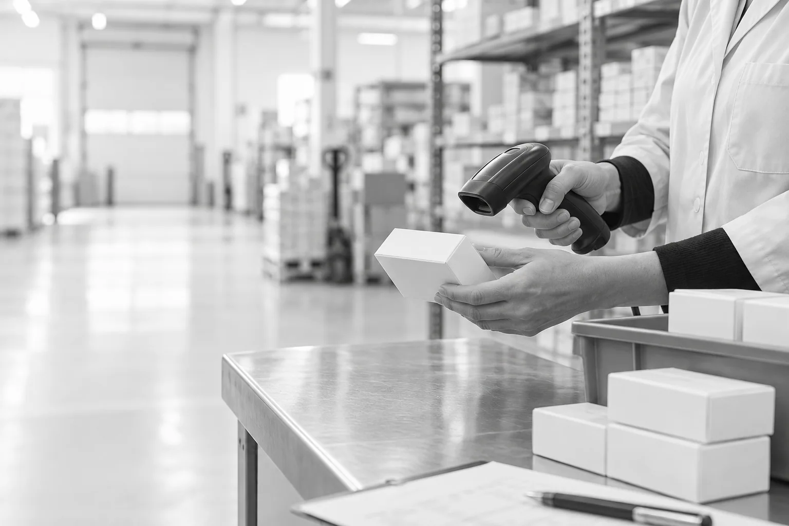 Illustrative pharmaceutical receiving operation